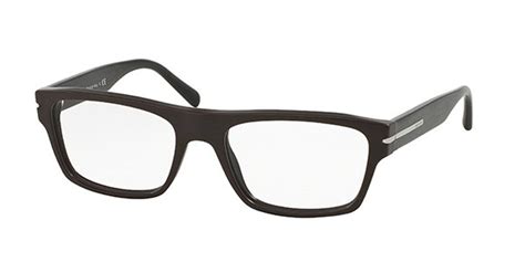 Prada PR 18RV TV61O1 Eyeglasses in Brown